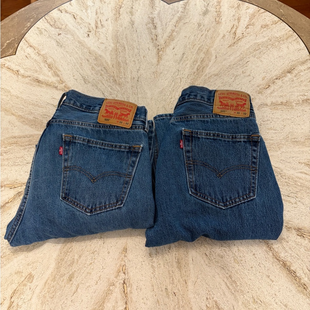 2 Men's Levi’s 505 W33 L32